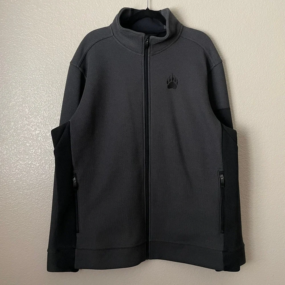 Alaskan Hardgear Jacket‎ Mens XL Gray Graveltec Fleece Full Zip Outdoor Hiking